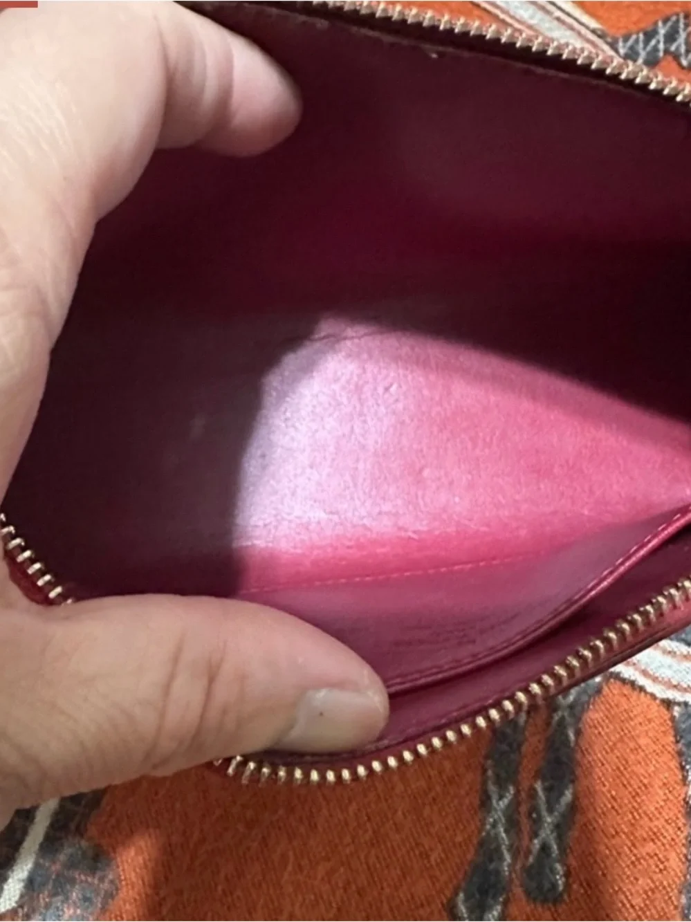 Louis Vuitton Red Pomme d’Amour color Monogram Patent Leather handbag